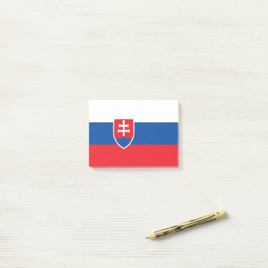 Slowakische Flagge Post-it Klebezettel (Auf Schreibtisch)