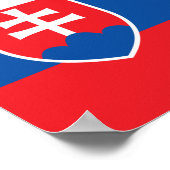 slowakische Flagge Poster (Ecke)