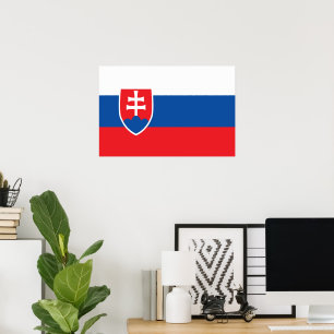 Slowakische Flagge Poster