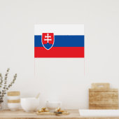 Slowakische Flagge Poster (Küche)
