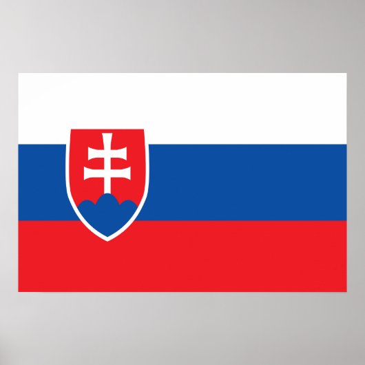 Slowakische Flagge Poster (Vorne)