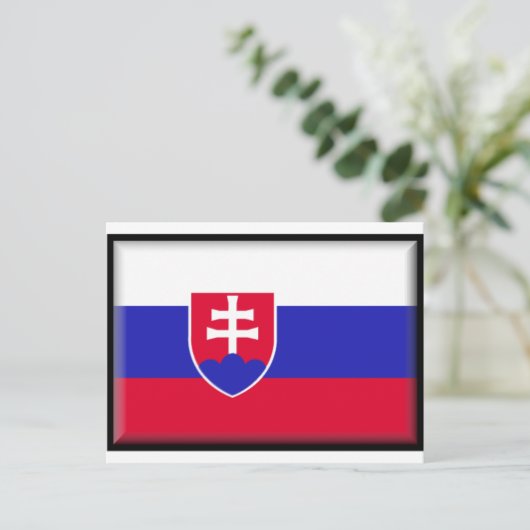 slowakische Flagge Postkarte (Stehend Vorderseite)