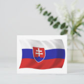 Slowakische Flagge Postkarte (Stehend Vorderseite)
