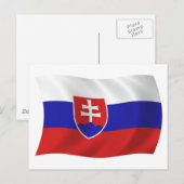 Slowakische Flagge Postkarte (Vorne/Hinten)