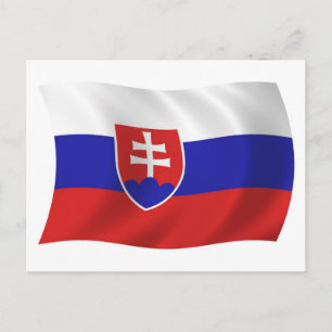 Slowakische Flagge Postkarte
