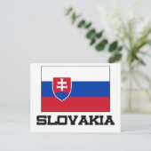 slowakische Flagge Postkarte (Stehend Vorderseite)