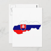 Slowakische Flagge Postkarte (Vorne/Hinten)
