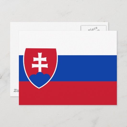 slowakische Flagge Postkarte (Vorne/Hinten)