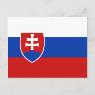 Slowakische Flagge Postkarte