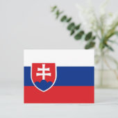 slowakische Flagge Postkarte (Stehend Vorderseite)