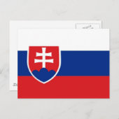 slowakische Flagge Postkarte (Vorne/Hinten)