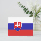 slowakische Flagge Postkarte (Stehend Vorderseite)