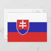 slowakische Flagge Postkarte (Vorne/Hinten)