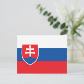 slowakische Flagge Postkarte (Stehend Vorderseite)