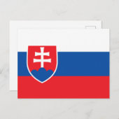 slowakische Flagge Postkarte (Vorne/Hinten)