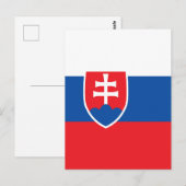 Slowakische Flagge Postkarte (Vorne/Hinten)