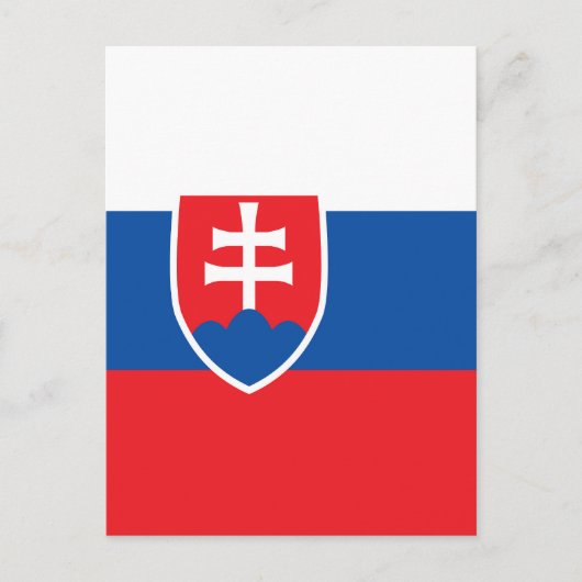 Slowakische Flagge Postkarte (Vorderseite)