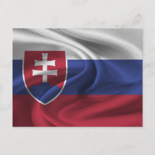 slowakische Flagge Postkarte