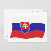 Slowakische Flagge Postkarte (Vorne/Hinten)