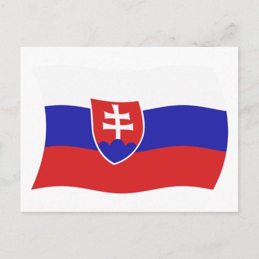 Slowakische Flagge Postkarte (Vorderseite)