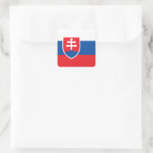 slowakische Flagge Quadratischer Aufkleber (Tasche)