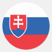 Slowakische Flagge Runder Aufkleber (Vorderseite)