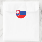 Slowakische Flagge Runder Aufkleber (Tasche)