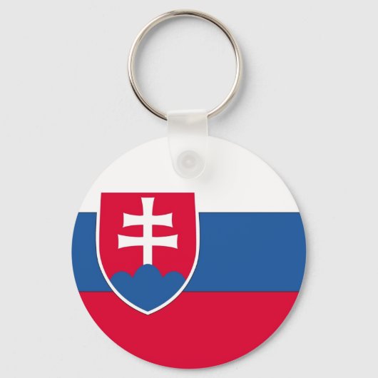 slowakische Flagge Schlüsselanhänger (Vorderseite)