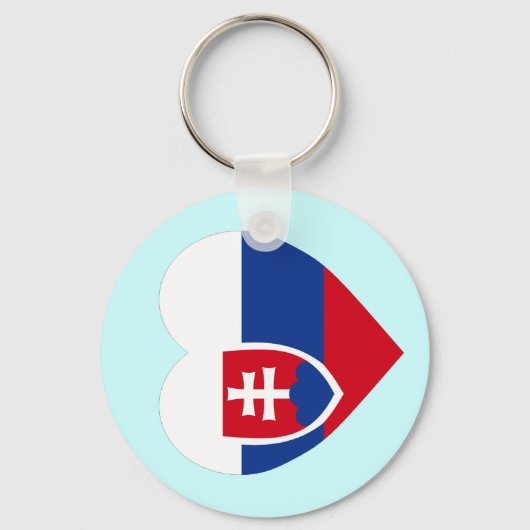 Slowakische Flagge Schlüsselanhänger (Vorderseite)