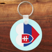 Slowakische Flagge Schlüsselanhänger (Vorderseite)