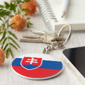 slowakische Flagge Schlüsselanhänger (Seite)