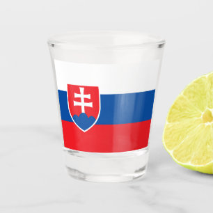 slowakische Flagge Schnapsglas