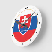 Slowakische Flagge & Slowakei trendy Zuhause / Des Runde Wanduhr (Winkel)