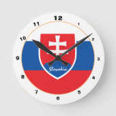Slowakische Flagge & Slowakei trendy Zuhause / Des Runde Wanduhr (Vorderseite)