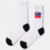 Slowakische Flagge Socken (Linkes Detail)