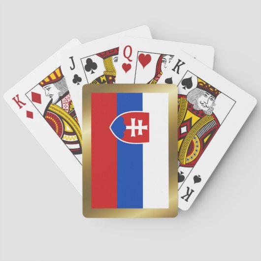Slowakische Flagge Spielkarten (Rückseite)