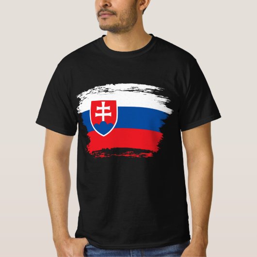 Slowakische Flagge T-Shirt (Vorderseite)
