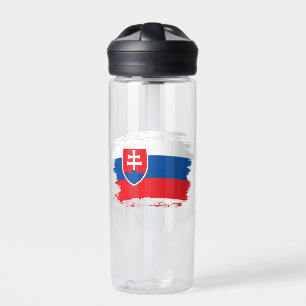 Slowakische Flagge Trinkflasche