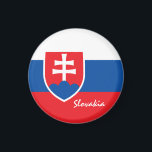 Slowakische Flagge - Urlaub, Reise/Sport Magnet<br><div class="desc">Kühlschrankmagnet: Slowakei - Liebe meines Landes und slowakische Flagge,  Feriengeschenke</div>