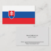 Slowakische Flagge Visitenkarte (Vorne/Hinten)