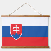 Slowakische Flagge Wandteppich Mit Holzrahmen (Vorderseite)