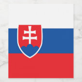Slowakische Flagge Weinetikett (Einzelnes Label)