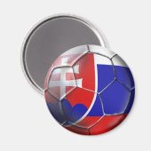 Slowakische Fußball-Flagge für Slovenska-Geschenke Magnet (Vorderseite/Rückseite)