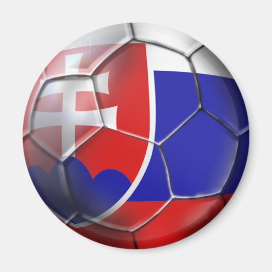 Slowakische Fußball-Flagge für Slovenska-Geschenke Magnet (Vorne)
