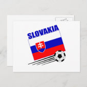 Slowakische Fußballmannschaft Postkarte (Vorne/Hinten)