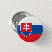 slowakische Nationalflagge Button (Vorne & Hinten)
