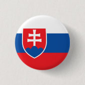 slowakische Nationalflagge Button (Vorderseite)