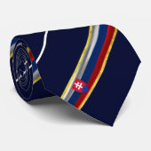 Slowakische Streifenflagge Krawatte (Gerollt)