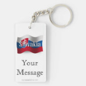 Slowakische Wellenflagge Schlüsselanhänger (Rückseite)