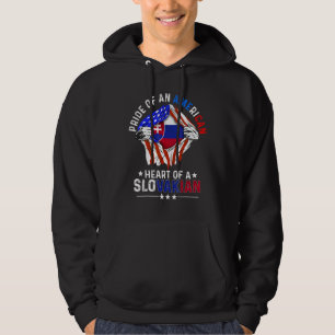 Slowakischer Amerikaner Amerika Stolz Ausland Slow Hoodie